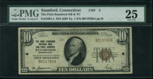 1801-1 Stamford, Connecticut $10 1929 Nationals Front