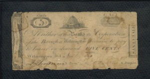 Wilmington Delaware $0.05 1814 Obsolete Front