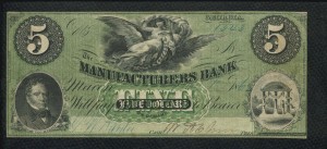 Macon Georgia $5 1862 Obsolete Front