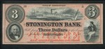 Stonington $3 Connecticut obsolete