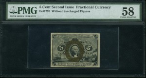 FR 1232 $0.05 2nd Issue fractionals Front