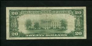 1802-1 Swarthmore, Pennsylvania $20 1929 Nationals Back