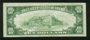 1801-1 Huntingdon, Pennsylvania $10 1929 Nationals Back