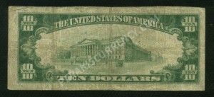 1801-1 Petersburg, Pennsylvania $10 1929 Nationals Back