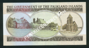 Falkland Islands $20 Pounds 1984 World Notes Back