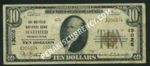 1801-2 Hatfield, Pennsylvania $10 1929II Nationals Front