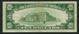 1801-1 Kutztown, Pennsylvania $10 1929 Nationals Back