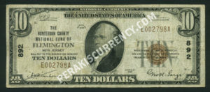 1801-1 Flemington, New Jersey $10 1929 Nationals Front