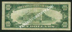 1801-1 Flemington, New Jersey $10 1929 Nationals Back