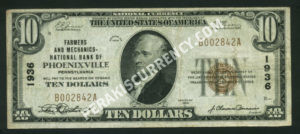1801-1 Phoenixville, Pennsylvania $10 1929 Nationals Front