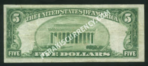 1800-1 Shelburne Falls, Massachusetts $5 1929 Nationals Back