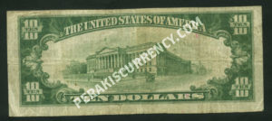 1801-2 Washington Court House, Ohio $10 1929II Nationals Back