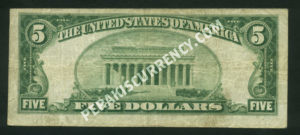 1800-2 Kingston, Pennsylvania $5 1929II Nationals Back