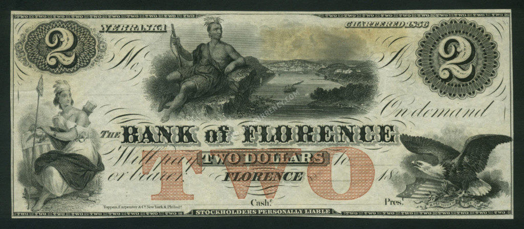 Florence Nebraska $2 18- Obsolete Front