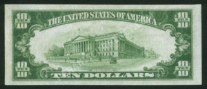1801-2 Swarthmore, Pennsylvania $10 1929II Nationals Back