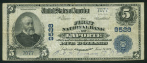600 Laporte, Pennsylvania $5 1902 Nationals Front