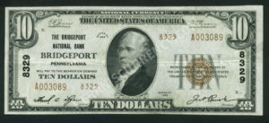 1801-2 Bridgeport, Pennsylvania $10 1929II Nationals Front