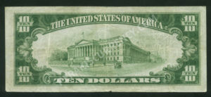 1801-2 Lansdale, Pennsylvania $10 1929II Nationals Back