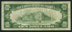 1801-1 Tyrone, Pennsylvania $10 1929 Nationals Back