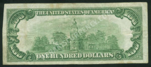 1804-1 McKeesport, Pennsylvania $100 1929 Nationals Back