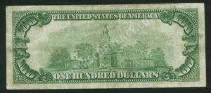 1804-1 Pittsburgh, Pennsylvania $100 1929 Nationals Back
