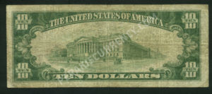 1801-1 Wilmington, Delaware $10 1929 Nationals Back