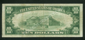 1801-1 Wyoming, Delaware $10 1929 Nationals Back
