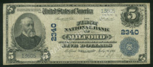 606 Milford, Delaware $5 1902 Nationals Front