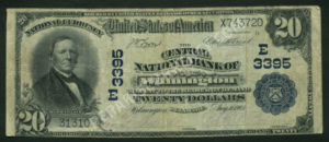 651 Wilmington, Delaware $20 1902 Nationals Front
