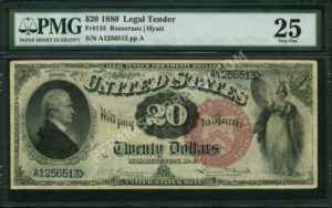 Legal Tender 135 1880 $20 typenote Front