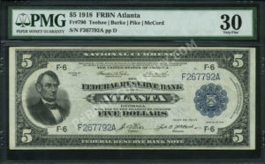 FRBN 790 1918 $5 typenote Front