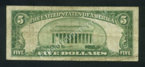 1800-2 Malvern, Pennsylvania $5 1929II Nationals Back