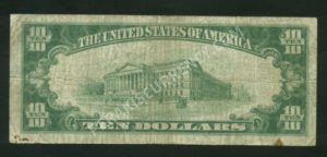 1801-1 Schwenksville, Pennsylvania $10 1929 Nationals Back