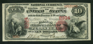 416 Pennsburg, Pennsylvania $10 1875 Nationals Front