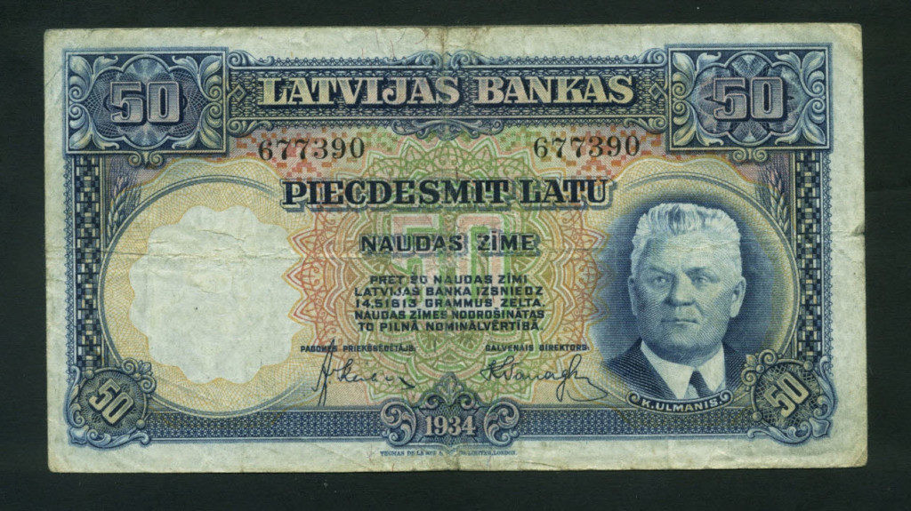 Latvia $50 Latu 1934 World Notes Front