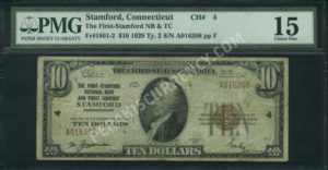 1801-2 Stamford, Connecticut $10 1929II Nationals Front