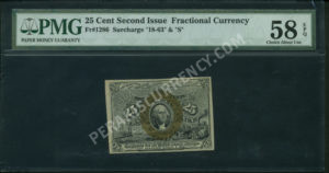 FR 1286 $0.25 2nd Issue fractionals Front