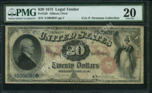 Legal Tender 128 1875 $20 typenote Front