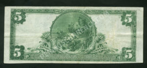 598 Port Jervis, New York $5 1902 Nationals Back