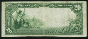 652 Riegelsville, Pennsylvania $20 1902 Nationals Back
