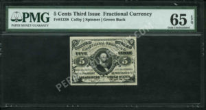 FR 1238 $0.05 3rd Issue fractionals Front