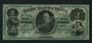 Trenton New Jersey $2 1861 Obsolete Front