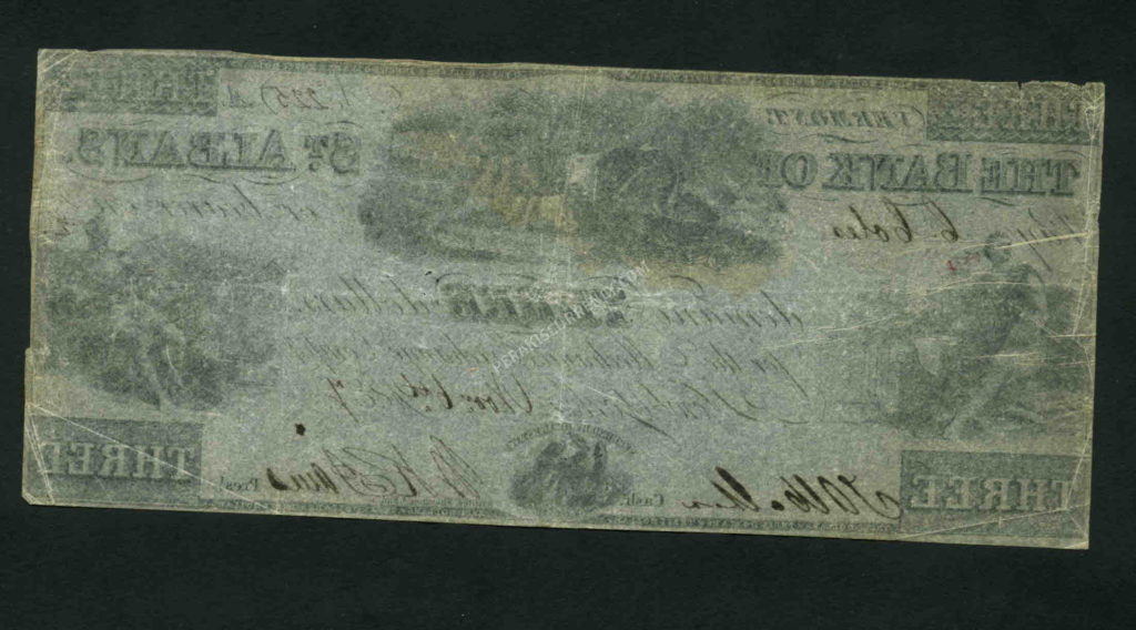 St. Albans Vermont $3 1887 Obsolete Back