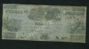 St. Albans Vermont $3 1887 Obsolete Back