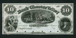 Coatesville Pennsylvania $10 18-- Obsolete Front