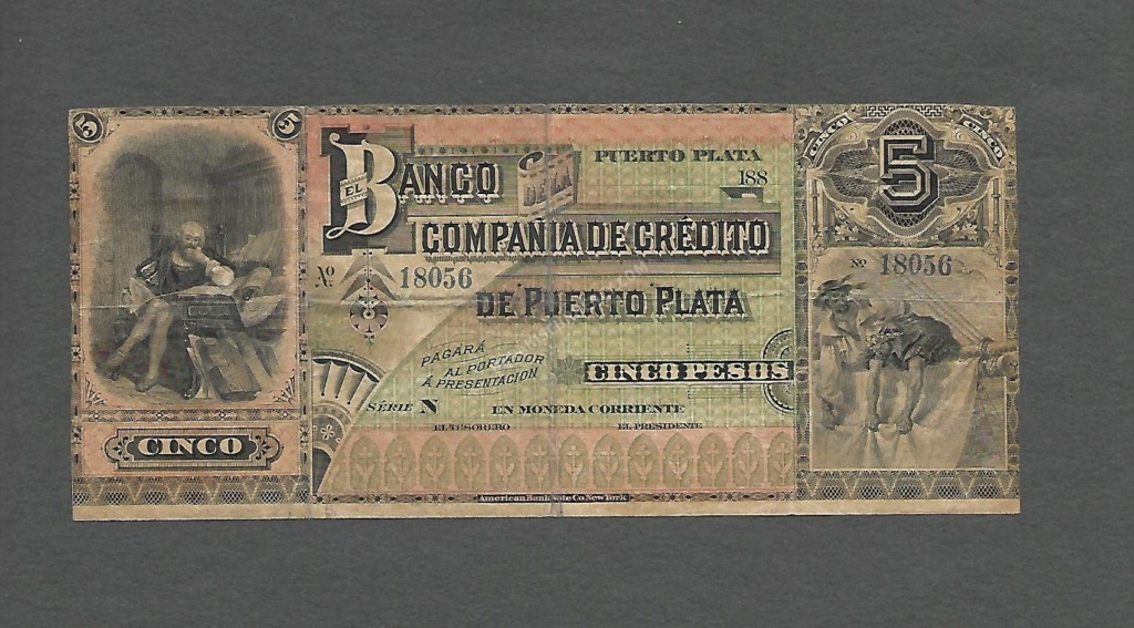 Dominican Republic $5 Pesos 188- World Notes Front