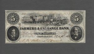 Charleston South Carolina $5 1861 Obsolete Front