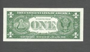 FR 1620 1957A $1 Silver Certificates Back