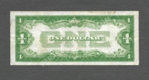 FR 1605 1928E $1 Silver Certificates Back