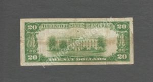 1802-2 Greencastle, Pennsylvania $20 1929II Nationals Back